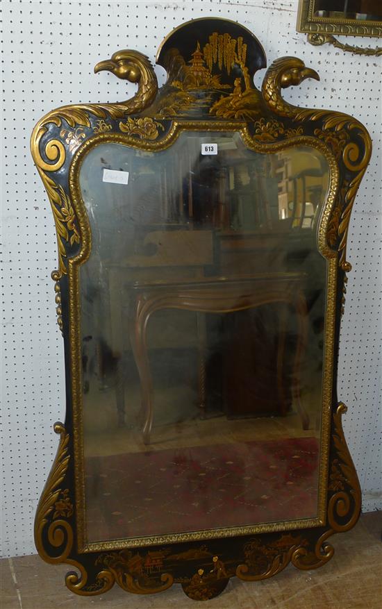 Oriental framed mirror